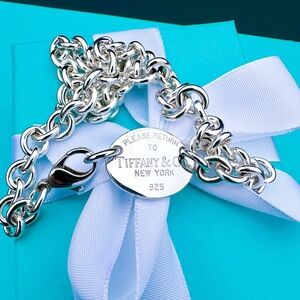 Tiffany & Co. Return to Tiffany Oval Tag Choker in Sterling Silver